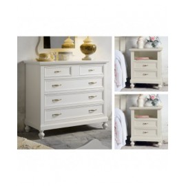 COMO COMODINI LEGNO MASSELLO