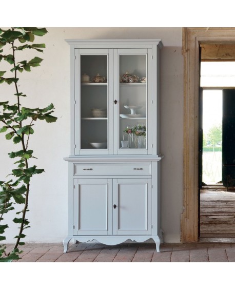 CREDENZA base alzata IN LEGNO MASSELLO