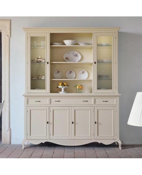 CREDENZA base alzata IN LEGNO MASSELLO