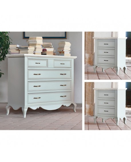 COMO COMODINI LEGNO MASSELLO