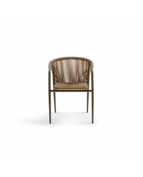 Poltrona in Corda colore Beige                                 L.57 H.77 P.55 HS.46cm.