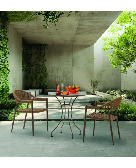 Poltrona in Corda colore Beige                                 L.56 H.78 P.53 HS.44cm.