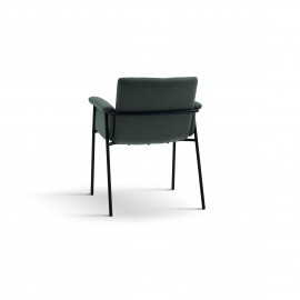 Sedia Imbottita in Similpelle colore Grigio                                   L.62 H.83 P.58 HS.50