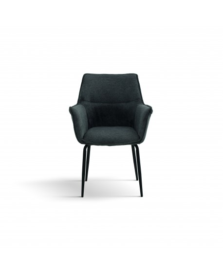 Sedia Imbottita in Tessuto colore Grigio                                   L.64 H.90 P.64 HS.55