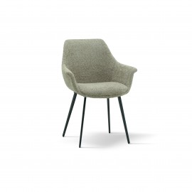 Sedia Imbottita in Tessuto colore Beige                         L.64 H.84 P.62 HS.48