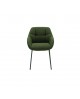 Sedia Imbottita in Tessuto colore Verde Scuro                    L.57 5 H.85 P.65 HS.52