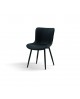 Sedia Imbottita in Similpelle colore Nero                        L.50 5 H.81 5 P.62 5 HS.47