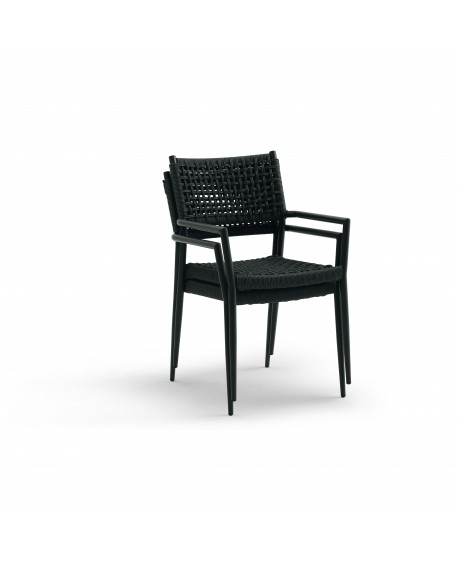 Poltrona in Corda colore Antracite                                 L.58 H.86 P.53 HS.46cm.