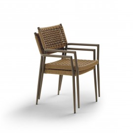 Poltrona in Corda colore Beige                                 L.58 H.86 P.53 HS.46cm.