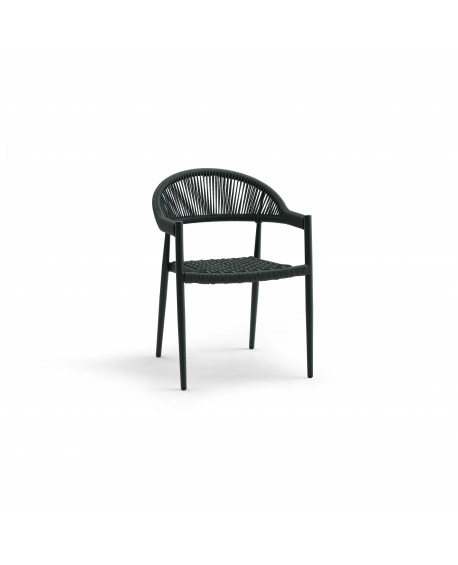 Poltrona in Corda colore Antracite                                 L.56 H.78 P.53 HS.44cm.