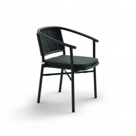 Poltrona in Corda colore Antracite  CON CUSCINO                               L.62 H.78 P.48 HS.44cm.