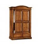 CABINET DE BOIS PORTES 2 GLISSEMENT ART PAUVRES