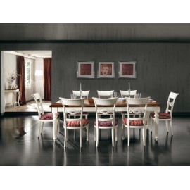 TAVOLO FISSO L.240 P.128 H.78  INTARSIO VERONA GAMBA TORNITA