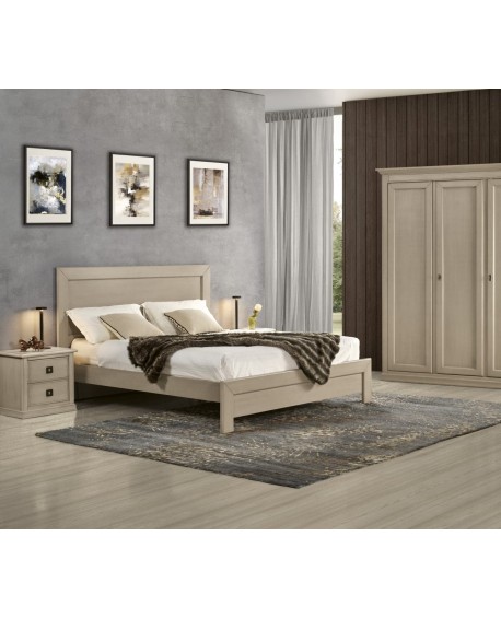 Letto matrimoniale testata legno (Rete 165x195)