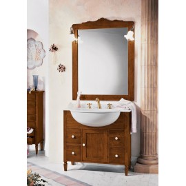 BOIS CABINET SALLE DE BAIN ART PAUVRES CLASSIC AVEC MIROIR