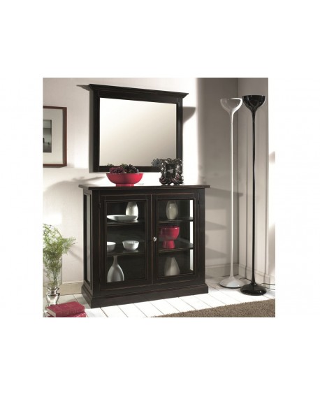 vetrina colonna in legno massello