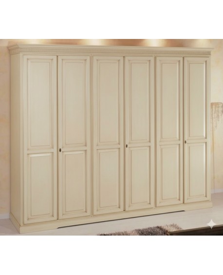 ARMADIO 6 ANTE legno massello vari colori L 310