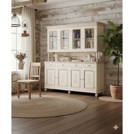 CREDENZA VETRINA BASE + ALZATA