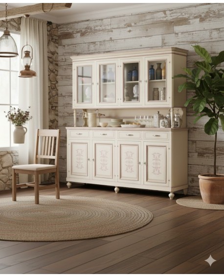 CREDENZA VETRINA BASE + ALZATA