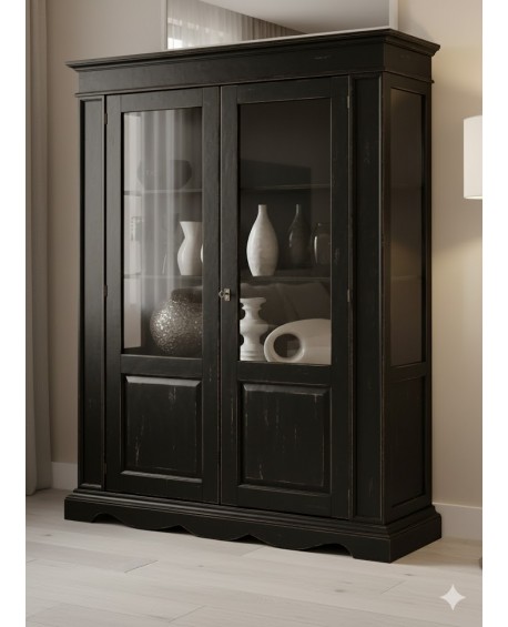 VETRINA legno massello vari colori  L.155 H.210 P.50