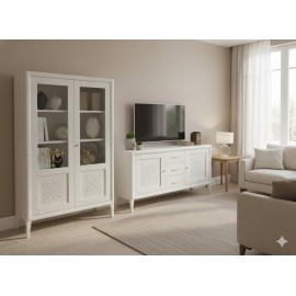 SALA COMPLETA CREDENZA E VETRINA