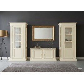 SALA COMPLETA CREDENZA E VETRINA