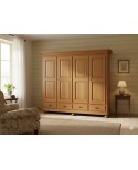 ARMADIO 4 ANTE 4 CASSETTI LEGNO MASSELLO L 243 P 63 H 217
