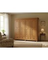 Armario 4 PUERTAS 4 cajones MADERA Sólido L 243 P 63 H 217