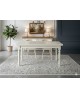 TABLE EXTENSIBLE EN BOIS CARRE BLANC MATT ANTIQUE