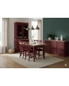 SALA COMPLETA VETRINA CREDENZA TAVOLO 4 SEDIE VARI COLORI LEGNO MASSELLO
