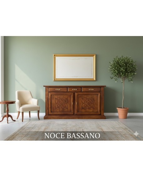 CREDENZA legno massello vari colori  L.210 H.115 P.55