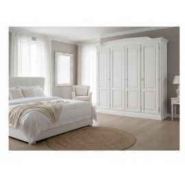 ARMADIO ALTEZZA 197 COUNTRY 4 ANTE IN LEGNO MASSELLO  L 206 P 55 H 197