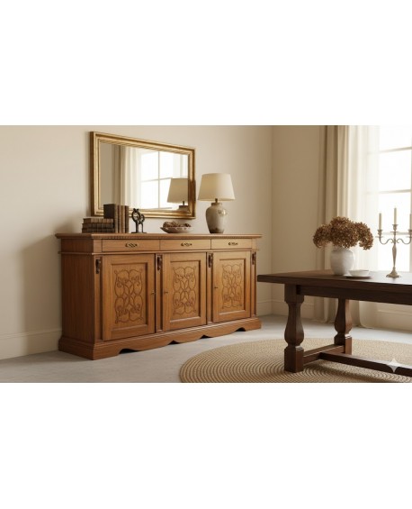 CREDENZA legno massello vari colori  L.230 H.105 P.55