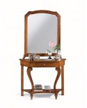 MÖBEL KONSOLE IM HOLZ SPIEGEL MIT POOR ART