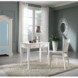 DESK TISCH GLOSS WEISS HOLZ