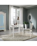DESK TISCH GLOSS WEISS HOLZ