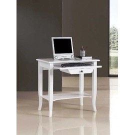 Holztisch mit PC LACCATP WEISS