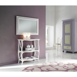 BIBLIOTECA DE MADERA ETAJERE BRILLANTE BLANCO