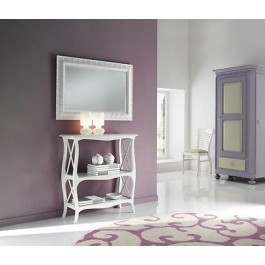 BIBLIOTECA DE MADERA ETAJERE BRILLANTE BLANCO