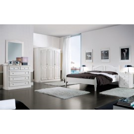 DORMITORIO COMPLETO abeto de madera maciza COMO FOTO - GABINETE - CAMA - COMO - 2 COMODINI