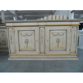 BELIEF AS PHOTO WHITE DECORATED WITH ANTIQUE DECORATIONS WOOD