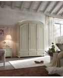 ARMADIO 3 ANTE BATTENTI LEGNO MASSELLO PROVENZALE GRIGIO TORTORAANTICATO - VARI COLORI