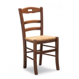 SILLA DE MADERA asiento de paja PROVENZALE - SALA COCINA - SUPER PRECIO