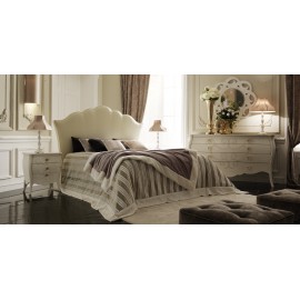 DORMITORIO COMO FOTO DE MADERA REDONDO BLANCO CAMA - COMO - COMODINI -