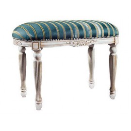 HOCKER STUHL POUFF HOLZ PADDED