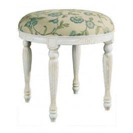 SGABELLO SEDIA POUFF LEGNO ROTONDO MASSELLO IMBOTTITO