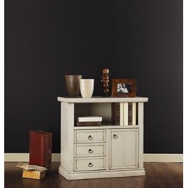 SOPORTE TV PINTADO ANTIGUO DE MARFIL