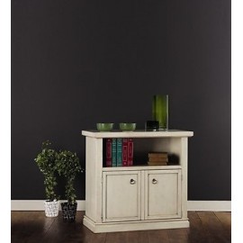 MUEBLE TV puerta del armario 2 puerta pintada MARFIL ANTIGUO