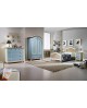 CAMERA DA LETTO BAMBINO LEGNO MASSELLO LACCATA AZZURRO VERDE ROSA
