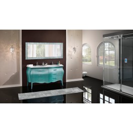 BATHROOM FURNITURE COLOR DOME Turquoise FURNITURE LACQUERED HANDLES VARIOUS COLORS SWAROVSKIDESIGN VENETO